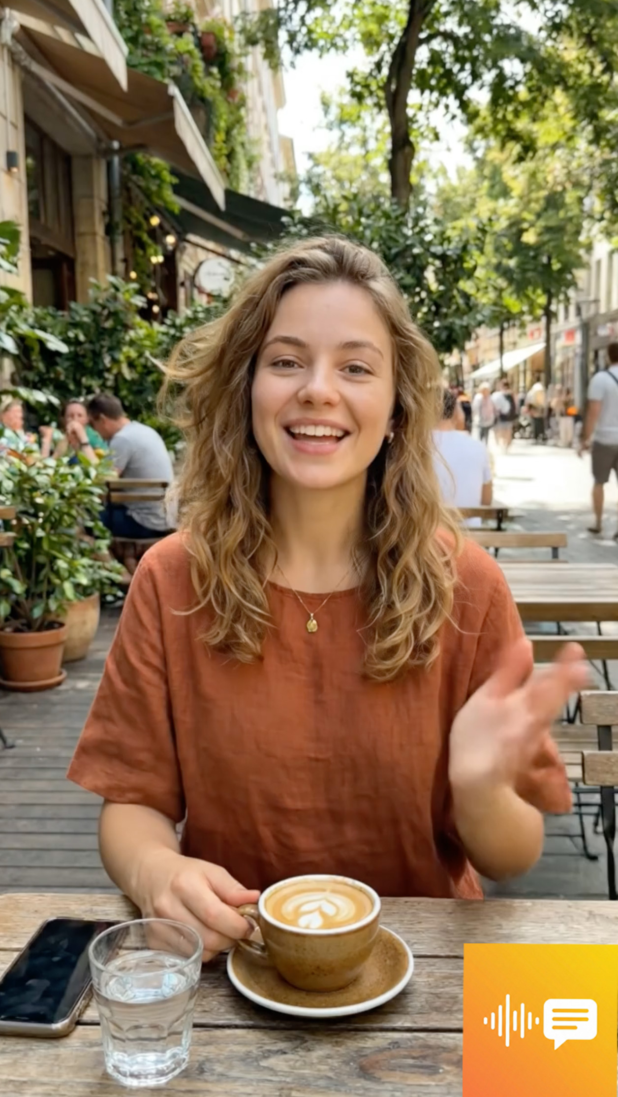 Content creator recording a video